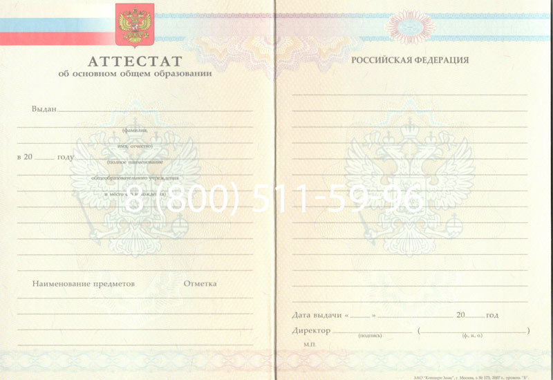 Купить Аттестат за 9 класс 2007-2010 годов в Нальчике Купить Аттестат за 9 класс 2007-2010 годов в Нальчике