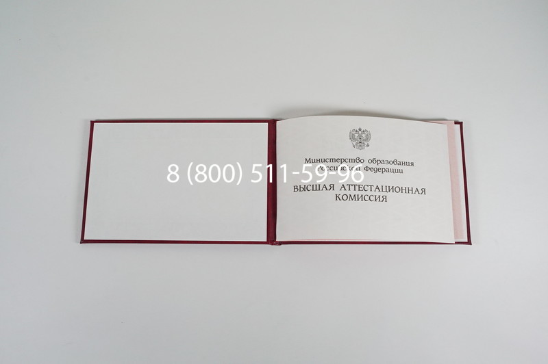 Диплом доктора наук 1995-2006 года в Нальчике